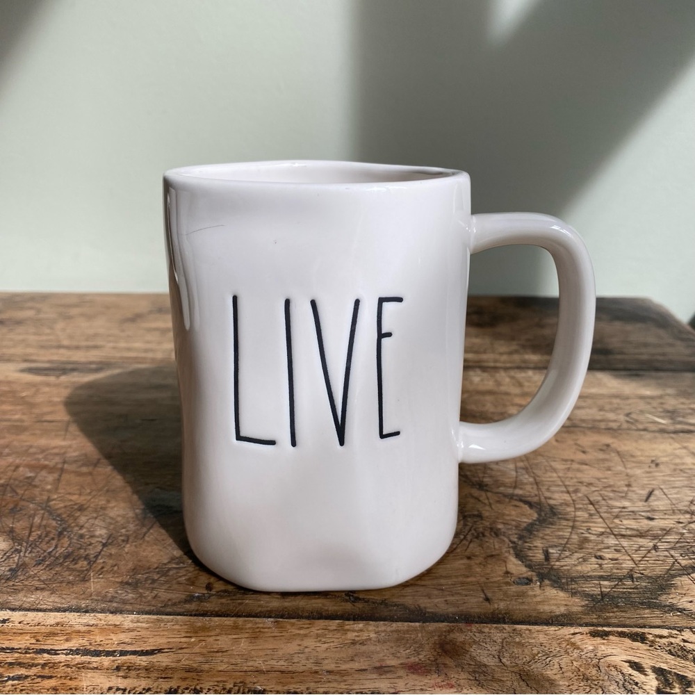 Rae Dunn by Magenta Off White Live 16 oz. Ceramic Coffee Mug Cup